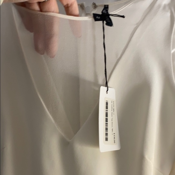 Jay Godfrey White Sheer Neckline Dress - Picture 6 of 8